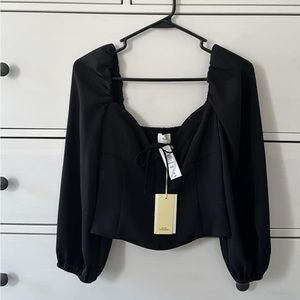 Wilfred from Aritizia black blouse